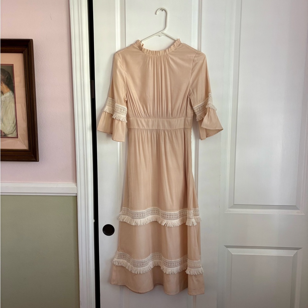 Moon River Blush Dress with Lace